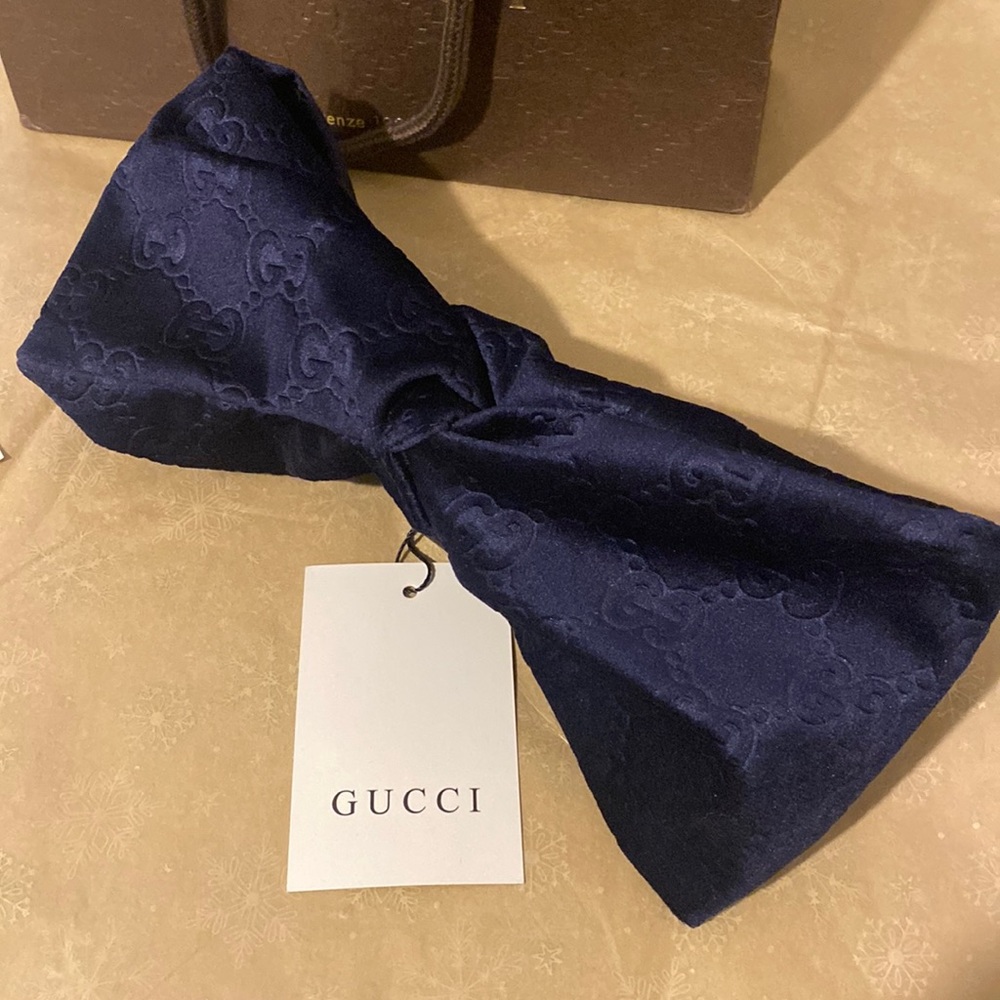 Navy Velour Knot Headband